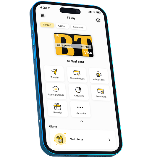Cardul tău digital, instant în app
