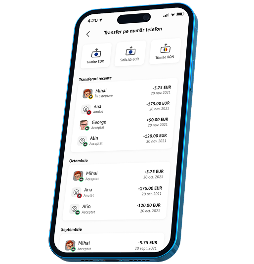 Puoi inviare euro o lei in un istante, con ZERO commissioni